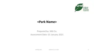 Park Assessment Report Summary for XXX Park