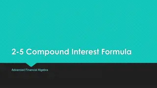 Compound Interest Formulas in Advanced Financial Algebra