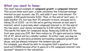 Compound Growth and Decay Through Examples