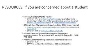 Comprehensive Mental Health Resources for Students and Faculty in Colorado