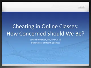 Cheating in Online Classes: How Concerned Should We Be?