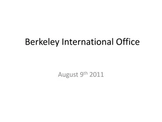 Enhancing Services for International Students at Berkeley: A Progress Report