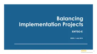 Update on ENTSO-E EBSG Balancing Implementation Projects