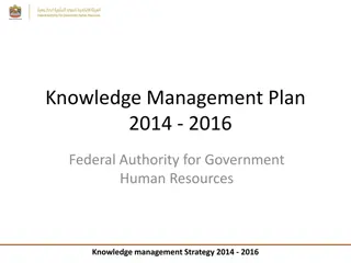 Knowledge Management Strategy 2014-2016 for UAE Government Human Resources