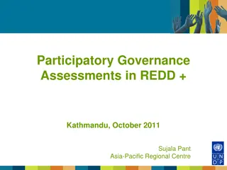 Participatory Governance Assessments in REDD+ and Global Democratic Governance Programmes