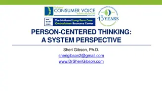 Person-Centered Thinking: A System Perspective Training Overview