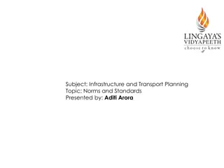 Essential Norms and Standards in Infrastructure and Transport Planning