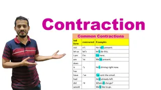 English Contraction Rules for Pronouns and Verbs