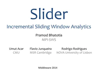 Stream Processing for Incremental Sliding Window Analytics