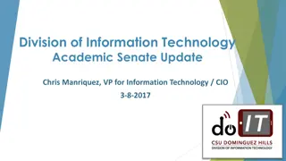 Update on Information Technology Academic Senate Meeting