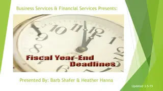 Important Financial Services Guidelines and Deadlines