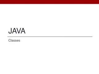 Classes and Objects in Java Programming