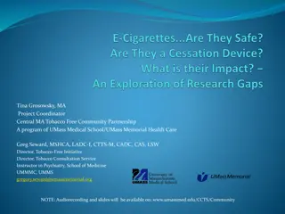 Unregulated Risks of E-Cigarettes: FDA and Safety Concerns