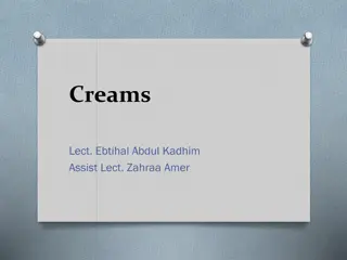 Cold Creams and Vanishing Creams in Pharmaceuticals