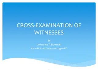 Mastering Cross-Examination of Witnesses in Legal Settings