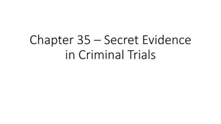 Role of Classified Information in Criminal Trials