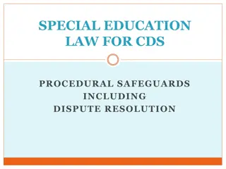 Special Education Law and Procedural Safeguards for Children with Disabilities