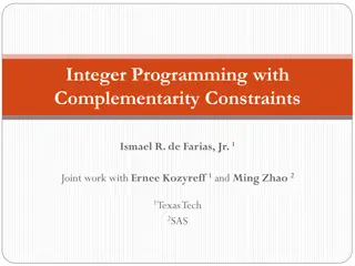 Integer Programming with Complementarity Constraints by Ismael R. de Farias, Jr.