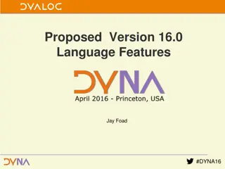 Advanced Language Features in Version 16.0 by Jay Foad and Dyalog 16.0