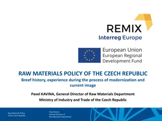 Raw Materials Policy of the Czech Republic: History, Modernization, and Challenges