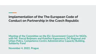 Implementation of European Code of Conduct on Partnership in Czech Republic: Meeting Overview