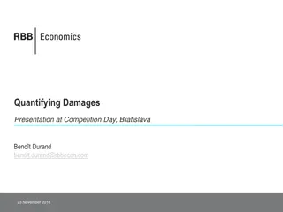 Quantifying Damages for Direct Purchasers: Methodology Presentation