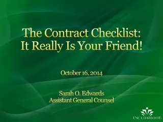 The Contract Checklist for Effective Contract Management