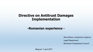 Implementation of Antitrust Damages Directive: Romanian Experience