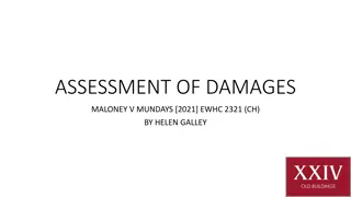 Legal Principles for Assessment of Damages in Contract and Tort Cases