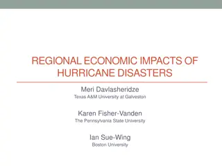 Regional Economic Impacts of Hurricane Disasters: Research Findings and Projections