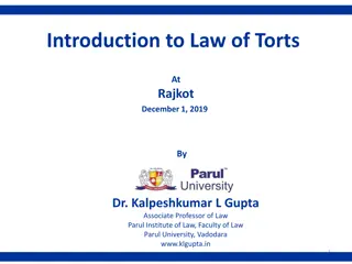 Law of Torts: An Overview