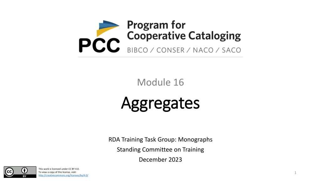 Aggregates in RDA Training: A Comprehensive Overview