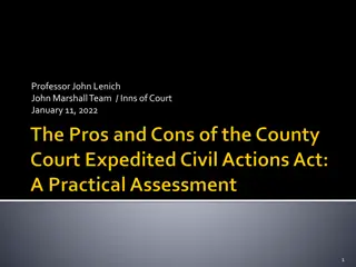 The County Court Expedited Civil Actions Act