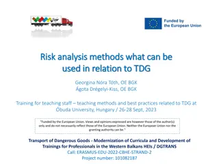 Risk Analysis Methods Related to Transport of Dangerous Goods at Buda University, Hungary