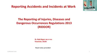 Reporting Accidents and Incidents at Work: Understanding RIDDOR Regulations 2013