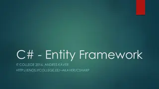 Entity Framework in C# for Database Management