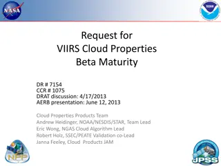 Overview of VIIRS Cloud Properties Products and Requirements