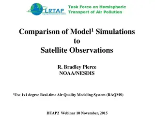 Comparison of Model 1 Simulations to Satellite Observations for July 1, 2010