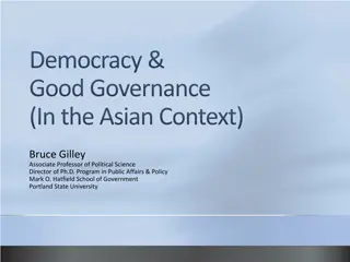 Understanding Democracy and Good Governance in Asia