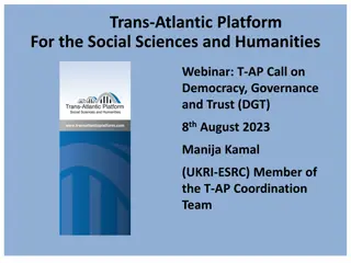 T-AP Call on Democracy, Governance, and Trust: Advancing Research in Social Sciences