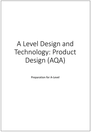 A-Level Design and Technology: Product Design (AQA) Preparation