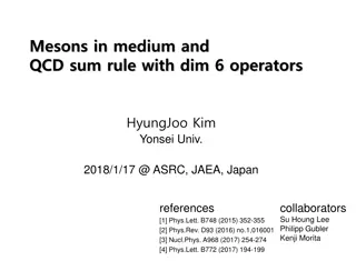 Mesons in Medium and QCD Sum Rule with Dim-6 Operators