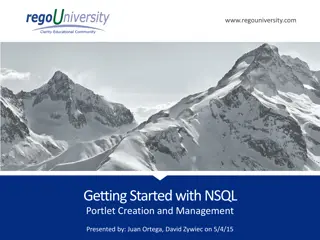 NSQL Portlet Creation and Management Overview