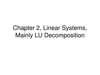 Linear Systems and LU Decomposition