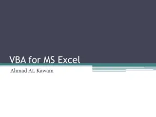 Learning VBA for MS Excel 2007