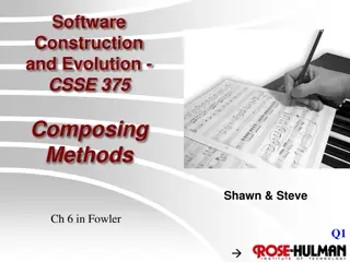 Refactoring Methods for Composing Code in Software Construction