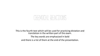 Chemical Reactions and Catalysts