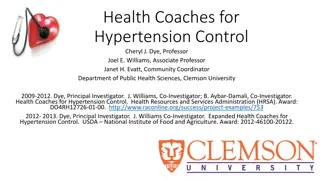 Health Coaches for Hypertension Control Program in Rural South Carolina