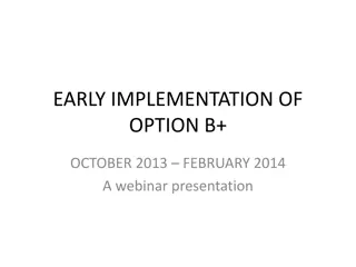 Early Implementation of Option B+ in Tanzania: A Webinar Presentation