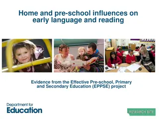 Influence of Home and Pre-School on Early Language and Reading Development